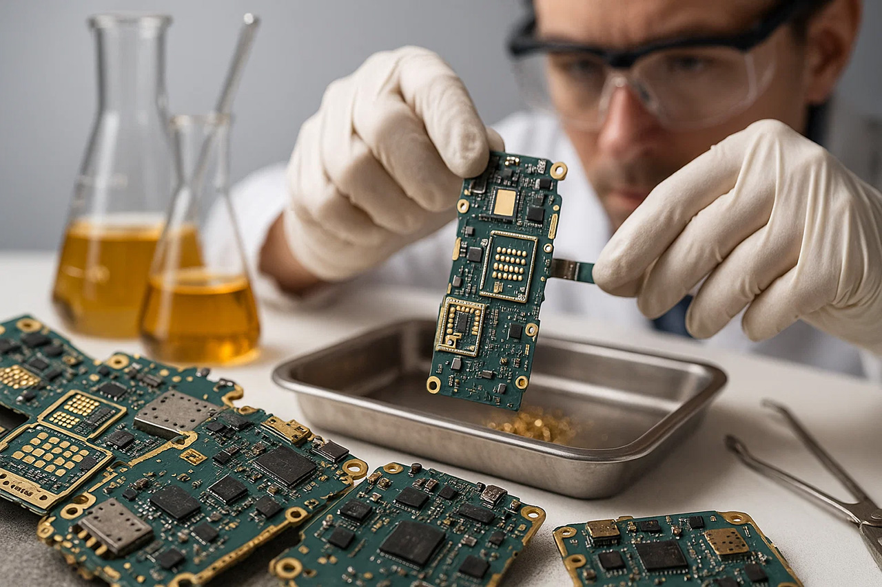 چگونه از برد موبایل های قدیمی و از کار افتاده، طلا استخراج کنیم؟