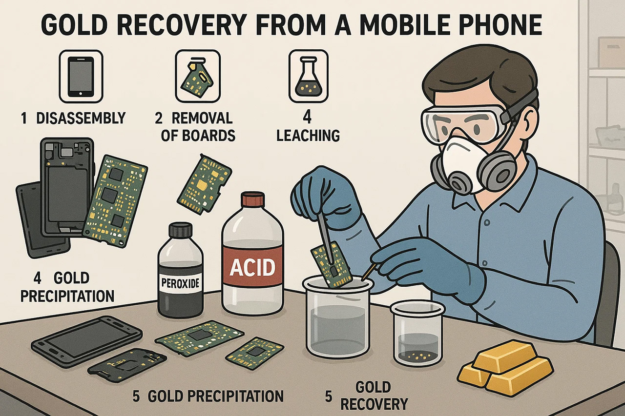 آموزش کامل بازیافت طلا از موبایل به زبان فارسی