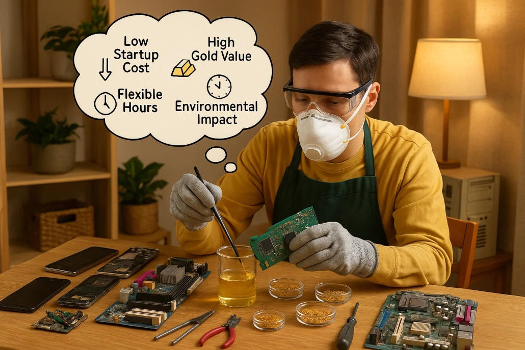 چرا استخراج طلا از بردهای الکترونیکی یکی از بهترین روش های درآمدزایی در خانه است؟