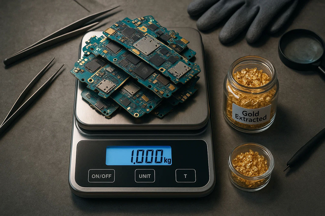 در 1 کیلو برد موبایل چقدر طلا وجود دارد؟