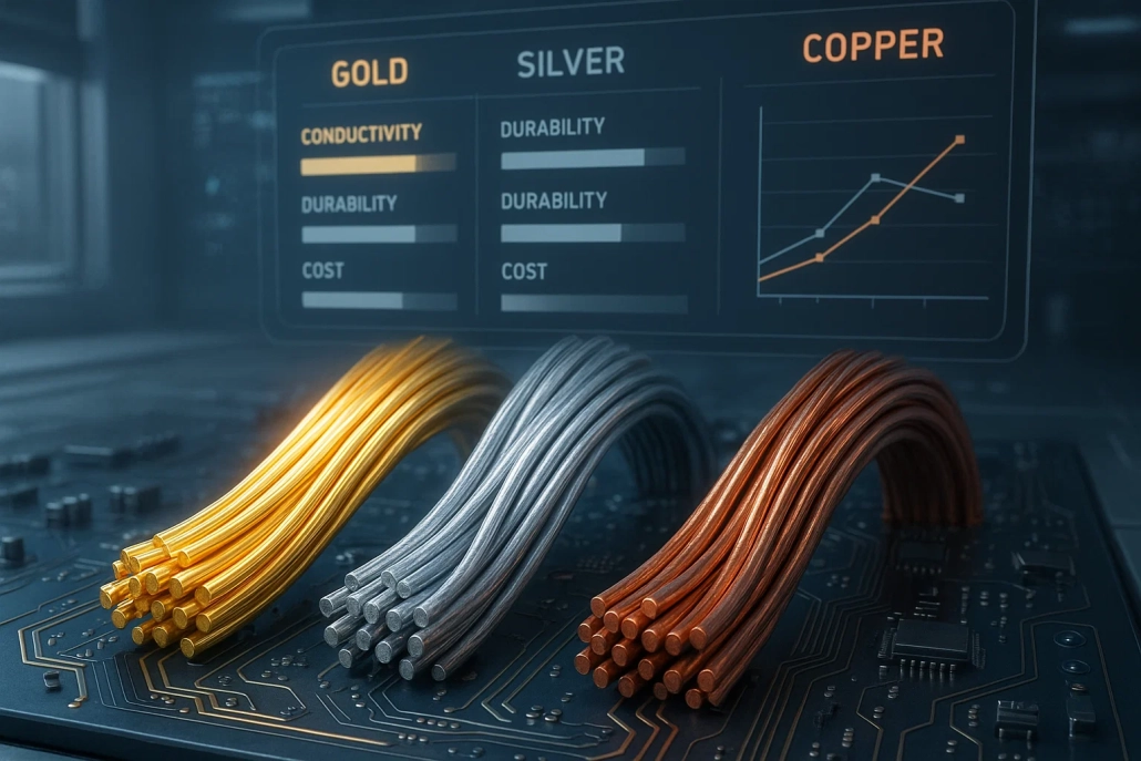 طلا، نقره یا مس؟ کدام فلز برای ساخت بردهای الکترونیکی مناسب تر است؟