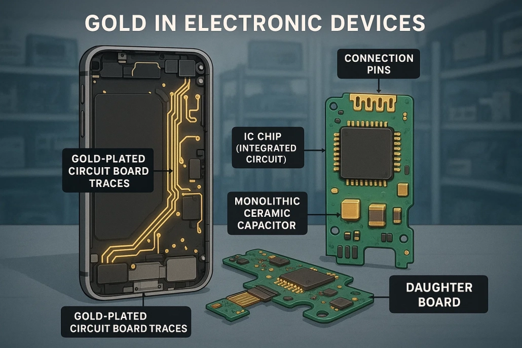از چه بخش های لوازم الکترونیکی می توانیم طلا استخراج کنیم؟ 