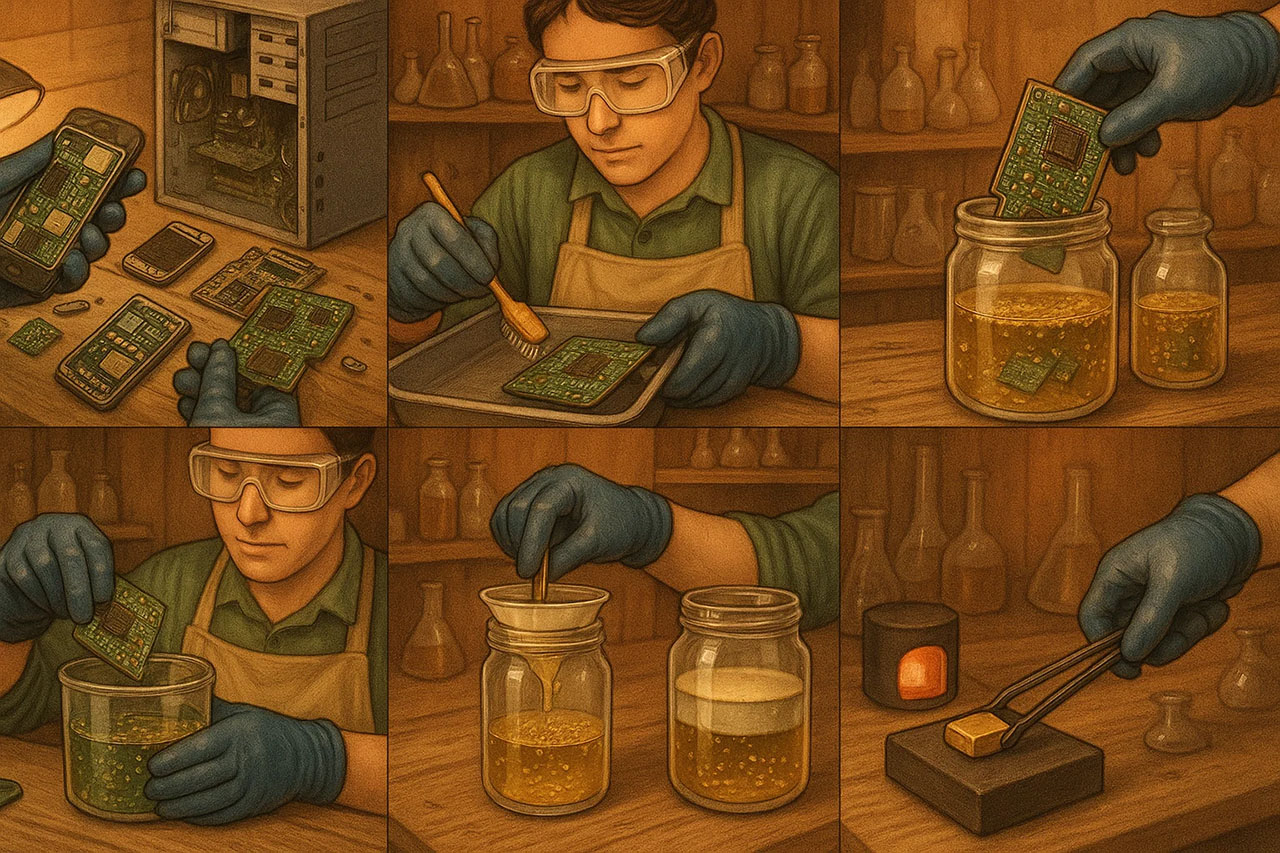 راهنمای کامل بازیافت طلا از بردهای الکترونیکی