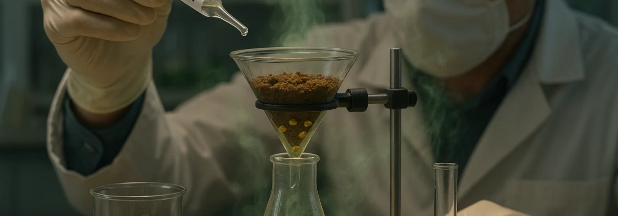 استخراج طلا از خاک با جوهر نمک