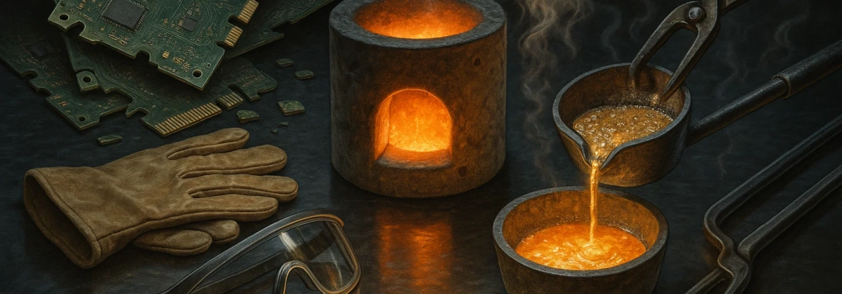 استخراج طلا از برد با روش قالکاری (کوره قالکاری)