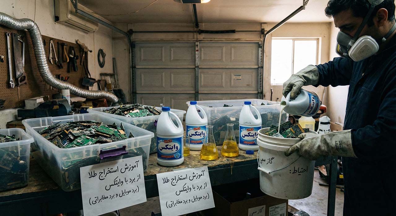 آموزش استخراج طلا از برد با وایتکس (برد موبایل و برد مخابراتی)